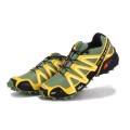 Salomon Speedcross 3 CS Trail Running Shoes Army Green Yellow For Men