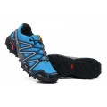 Salomon Speedcross 3 CS Trail Running Shoes Blue Silver For Men