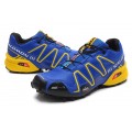 Salomon Speedcross 3 CS Trail Running Shoes Blue Yellow For Men