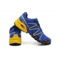 Salomon Speedcross 3 CS Trail Running Shoes Blue Yellow For Men
