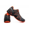 Salomon Speedcross 3 CS Trail Running Shoes Deep Gray Orange For Men