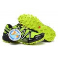 Salomon Speedcross 3 CS Trail Running Shoes Fluorescent Green Silver For Men