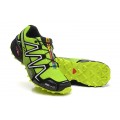 Salomon Speedcross 3 CS Trail Running Shoes Fluorescent Green Silver For Men