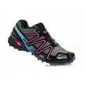 Salomon Speedcross 3 CS Trail Running Shoes Gray Rose Red For Men