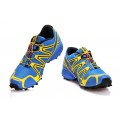 Salomon Speedcross 3 CS Trail Running Shoes Light Blue Yellow For Men
