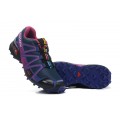 Salomon Speedcross 3 CS Trail Running Shoes Blue Purple For Women
