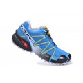 Salomon Speedcross 3 CS Trail Running Shoes Blue Yellow Black For Women