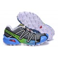 Salomon Speedcross 3 CS Trail Running Shoes Gray Blue For Women