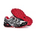 Salomon Speedcross 3 CS Trail Running Shoes Grey Black Red For Women