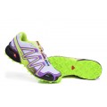 Salomon Speedcross 3 CS Trail Running Shoes Grey Purple For Women