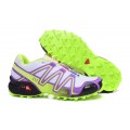 Salomon Speedcross 3 CS Trail Running Shoes Grey Purple For Women