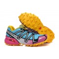 Salomon Speedcross 3 CS Trail Running Shoes Pink Yellow For Women