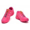Salomon Speedcross 3 CS Trail Running Shoes Rose Red Silver For Women