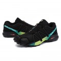 Salomon Speedcross 4 Trail Running Shoes Black Yellow Green For Men