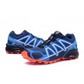 Salomon Speedcross 4 Trail Running Shoes Blue Orange For Men