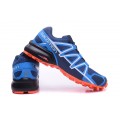 Salomon Speedcross 4 Trail Running Shoes Blue Orange For Men