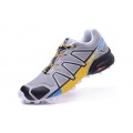 Salomon Speedcross 4 Trail Running Shoes Gray Yellow For Men