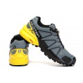 Men's Salomon Speedcross 4 Trail Running Shoes In Grey Black