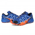 Salomon Speedcross 4 Trail Running Shoes Orange Blue For Men