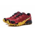 Men's Salomon Speedcross 4 Trail Running Shoes In Red Yellow