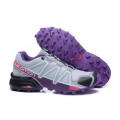 Salomon Speedcross 4 Trail Running Shoes Grey Purple For Women