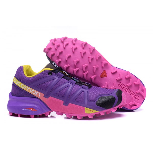 Salomon Speedcross 4 Trail Running Shoes Purple Rose Red For Women