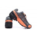 Salomon Speedcross 5 GTX Trail Running Shoes Gray Orange,Salomon Plus Size