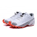 Salomon Speedcross 5 GTX Trail Running Shoes White Grey,Salomon Online Shop Clothes