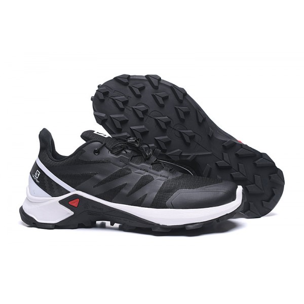 Men's Salomon Speedcross 6 Trail Running Shoes In Black White
