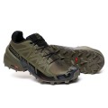 Men's Salomon Speedcross 6 Trail Running Shoes In Gray Black