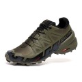 Men's Salomon Speedcross 6 Trail Running Shoes In Gray Black