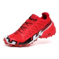 Men's Salomon Speedcross 6 Trail Running Shoes In Red White Black