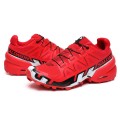 Men's Salomon Speedcross 6 Trail Running Shoes In Red White Black