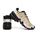 Men's Salomon Speedcross 6 Trail Running Shoes In Sand White Black