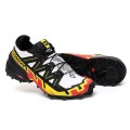 Men's Salomon Speedcross 6 Trail Running Shoes In White Black Yellow
