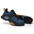 Men's Salomon X Ultra 4 Gore-Tex Hiking Shoes In Dark Blue Black